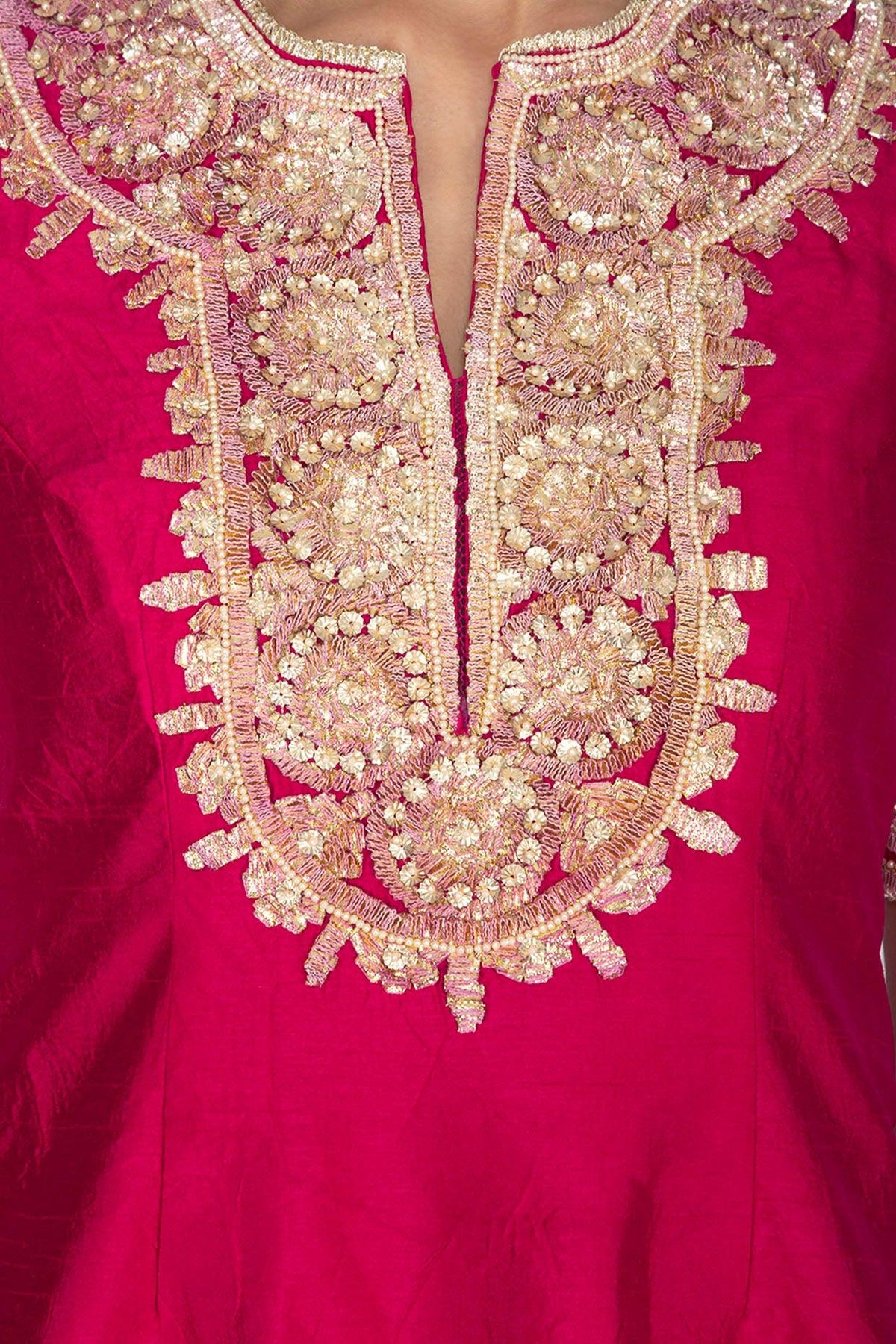 Fuchsia Embroidered Gharara Set - Preeti s kapoor