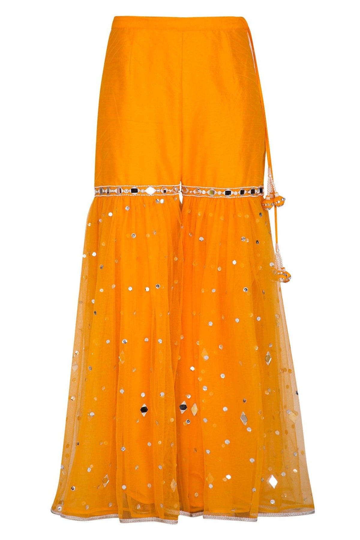 Orange Embroidered Gharara Set - Preeti s kapoor