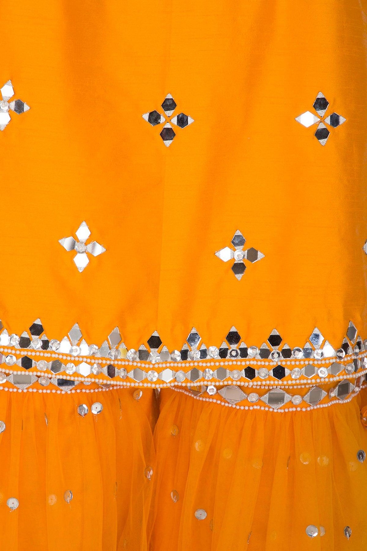 Orange Embroidered Gharara Set - Preeti s kapoor