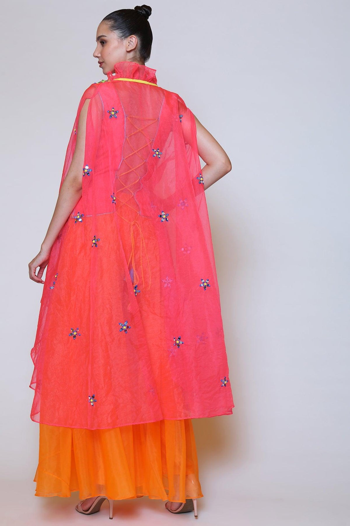 Orange Organza Sharara Set - Preeti s kapoor