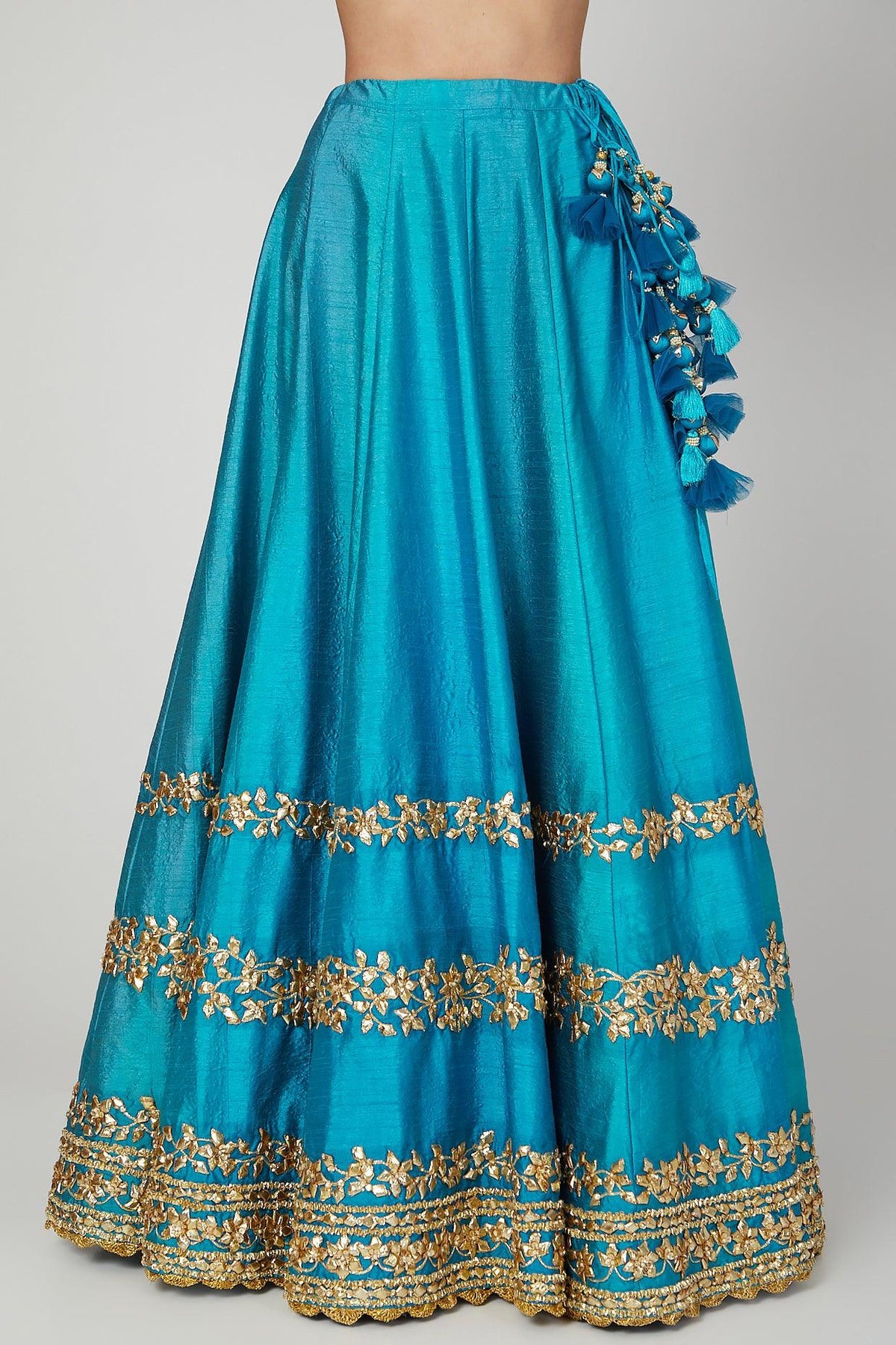 Turquoise Embroidered Lehenga Set - Preeti s kapoor