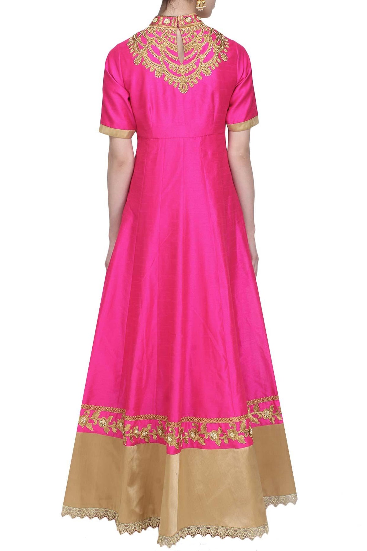 Pink Gota Patti Embroidered Anarkali Set - Preeti s kapoor