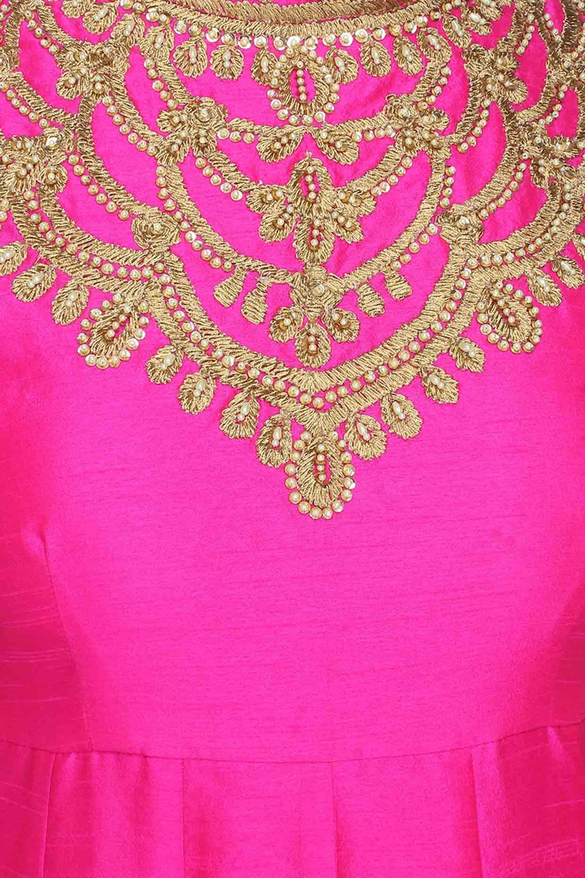 Pink Gota Patti Embroidered Anarkali Set - Preeti s kapoor